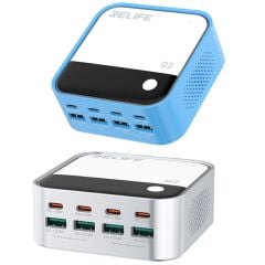 Relife Q2 120W 8 Portlu Masaüstü Type-C Hızlı Şarj Cihazı