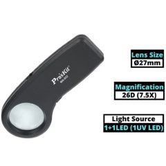 Proskit MA-022 Led Işıklı 7.5X El Tipi Büyüteç