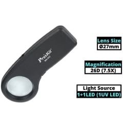 Proskit MA-022 Led Işıklı 7.5X El Tipi Büyüteç