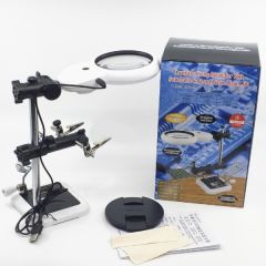 MG16129-15LC Büyüteçli Bord Tutuculu Havya Standı