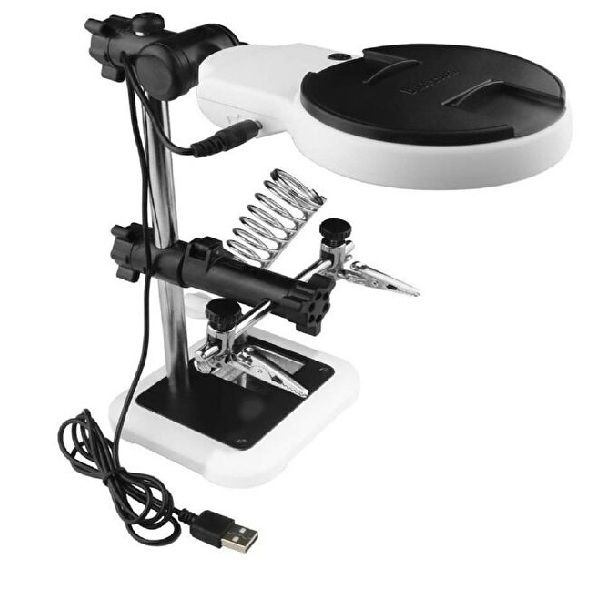 MG16129-15LC Büyüteçli Bord Tutuculu Havya Standı